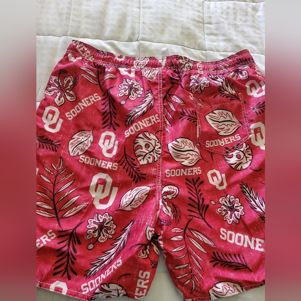 OU sooners swim shorts- Wes and Willy brand